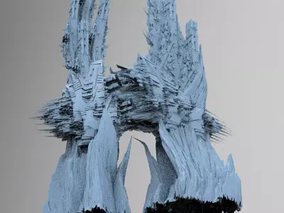 Alien Cliffs rock structure Base 3 3D model