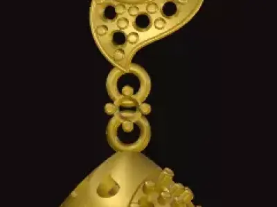 jumka gold bell 3D print model purchase