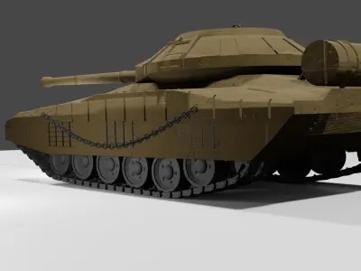 Low Poly Tank military Free 3D model