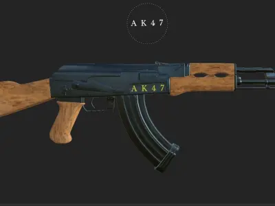 gun ak47 3D model