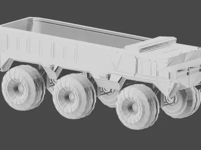 Truck wheeled vehicle 3D model