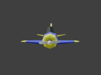 lowpoly plane airplane Low-poly 3D model