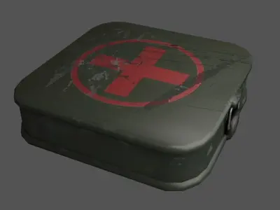 First Aid Kit Military Low-poly 3D model