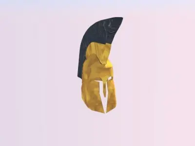Greek low poly helmet FOR FREE Free low-poly 3D model