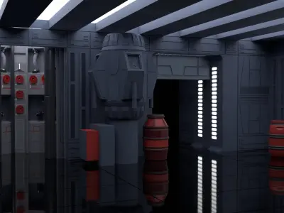 Set 3 - Docking bay Command Office 1-12 scale Blackseries 3D print model