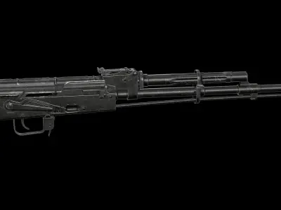 AK74 Receiver Low-poly 3D model