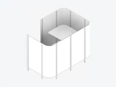 Office Pod - Workspace - Officetec - Habitat Low-poly 3D model