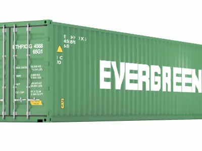 Evergreen Shipping Container 3D model