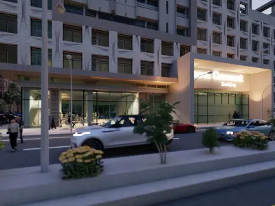 Commercial Building 3D model shop