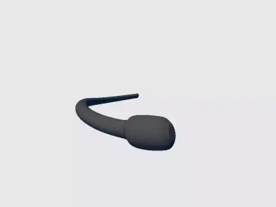 Microphone Headset Low-poly 3D model