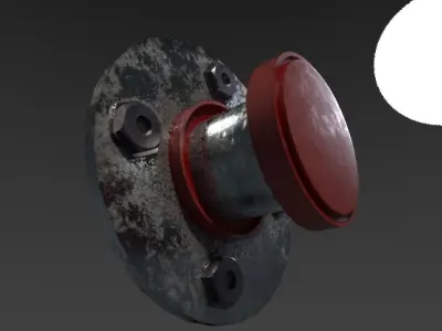 Emergency Stop Button  Low-poly 3D model