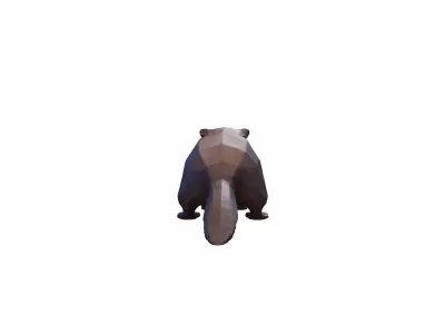3d Render The Otter Is A Playful Aquatic Mammal 3D model