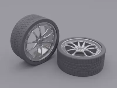 velg and tire 3D model