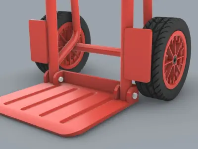 Folding Sack Truck Low-poly 3D model