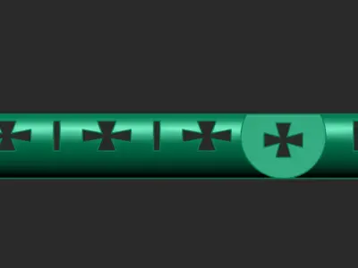 A CROSS WITH A STONE AND A SET OF EYELET AND BEADS INSERTS  3D print model