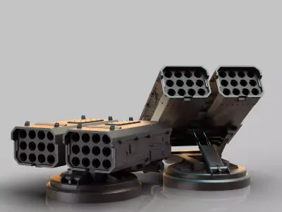 sci-fi missile launcher M-24 3D model