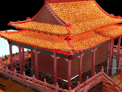 Chinese ancient palace  3D model purchase