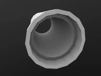 Concrete Pipe AR VR PBR Low-poly 3D model