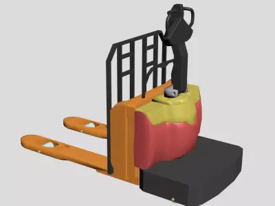 Industrial Forklift - Print-Ready with 11 Assembly Parts 3D print model