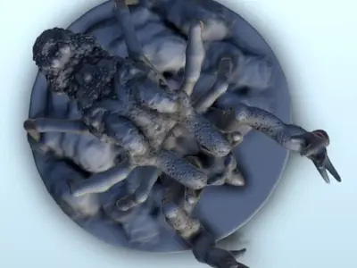 Alien spider on ground 7 - Future Sci-Fi SF Post apocalyptic Tab 3D print model