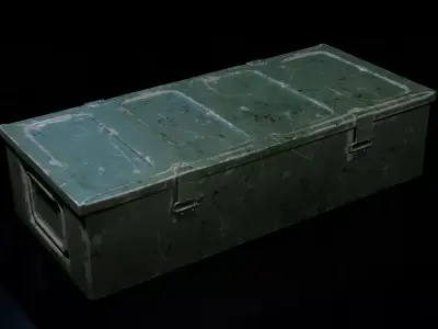 Ammo box Low-poly 3D model 7