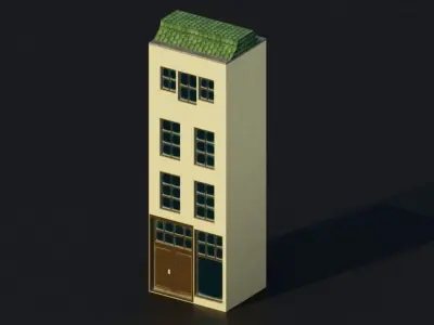 Pack City Crtoon  Low-poly 3D model