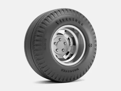 15x12 US Indy Mag Wheel Firestone Dragster Tire 3D print model