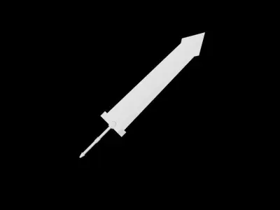 Essential Big Sword Low-poly 3D model