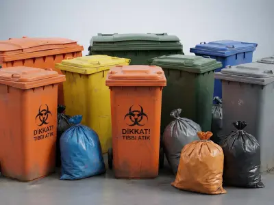 Realistic Trash Dumpster Pack Game Ready Urban Garbage 3D Models 3D model