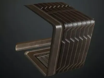 Zigzag Industrial Metal Vent PBR Seamless Texture