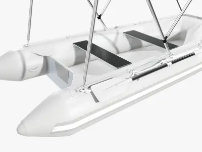 Boat inflatable 03 sunshade 3D model