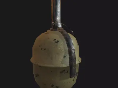 Grenade old Low-poly 3D model