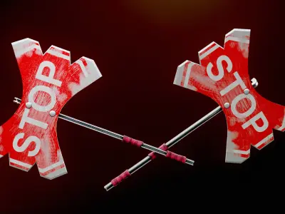 Game Ready STOPAXE Low-poly 3D model