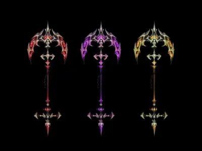 Anchor Axe Low-poly 3D model