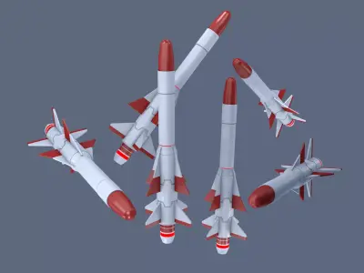 Missiles Low-poly 3D model