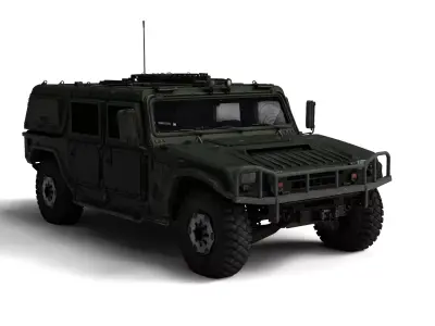 Am General Hmmwv Rigged Military Humvee 3D Model  3D model