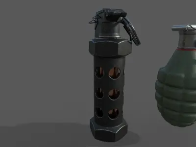 Grenade Pack  Low-poly 3D model