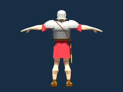 Roman Legionary and Centurion Low-poly 3D model