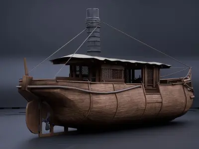 Jungle River Cruise Boat 3D model