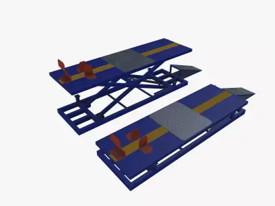 Hydraulic bike ramp 3D model