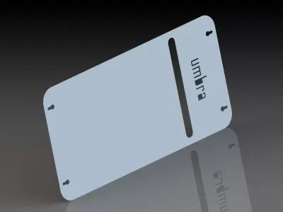 Simbio metal plate with letter m Free 3D model