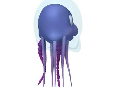 Jellyfish Cartoon 3D model purchase
