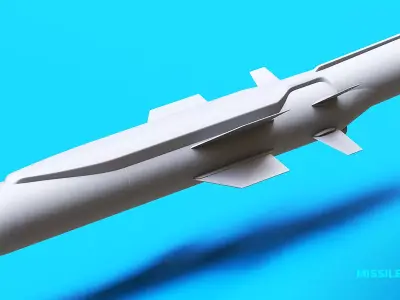 Missile Sea Venom V1 Free low-poly 3D model