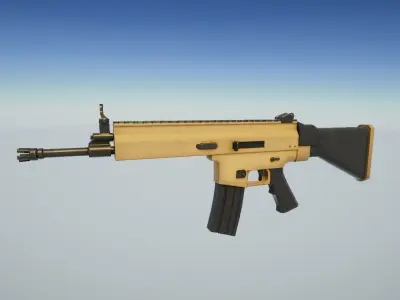 SCAR stylized lowpoly gameready Low-poly 3D model