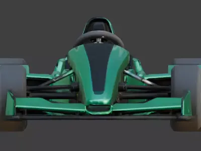 Futuristic Formula Racing Car 3D Model V02 Low-poly 3D model