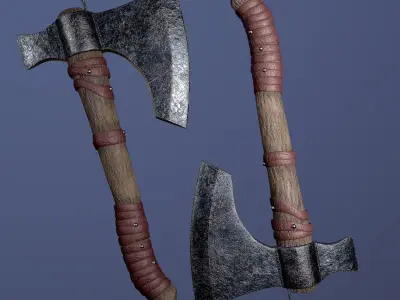 Battel Axe Low-poly 3D model purchase