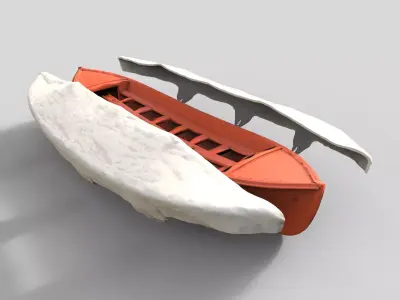 RETTUNGSBOOT MIT ABDECKUNG 3D print model