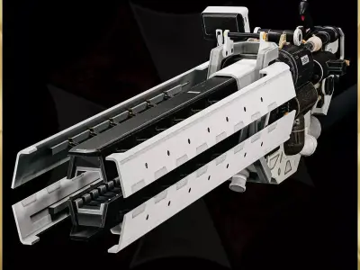 Resident Evil Rail Gun - 3D ASSET - Game Ready - 3D Art Low-poly 3D model