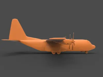 C-130 Hercules 3D print model