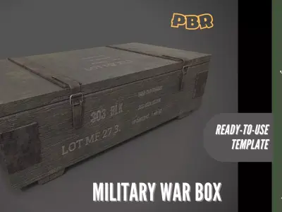 Military War Box Model 3D Low-poly Low-poly 3D model
